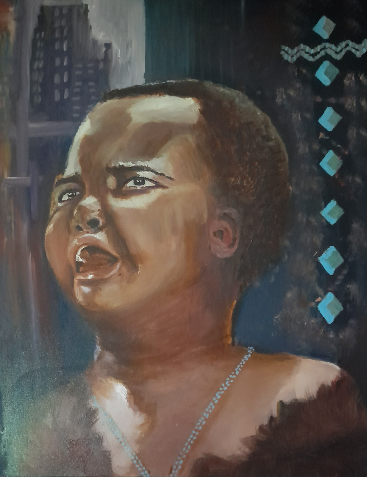 Silent Cry original painting by South African artist Glodina Van Zyl