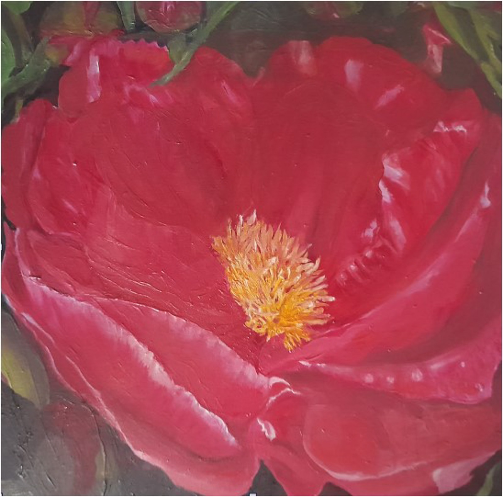 Original South African Oil painting “Hot in Pink Flower"