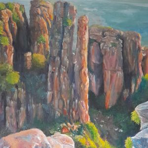 Original South African Landscape Oil Painting – " Valley of Desolation "