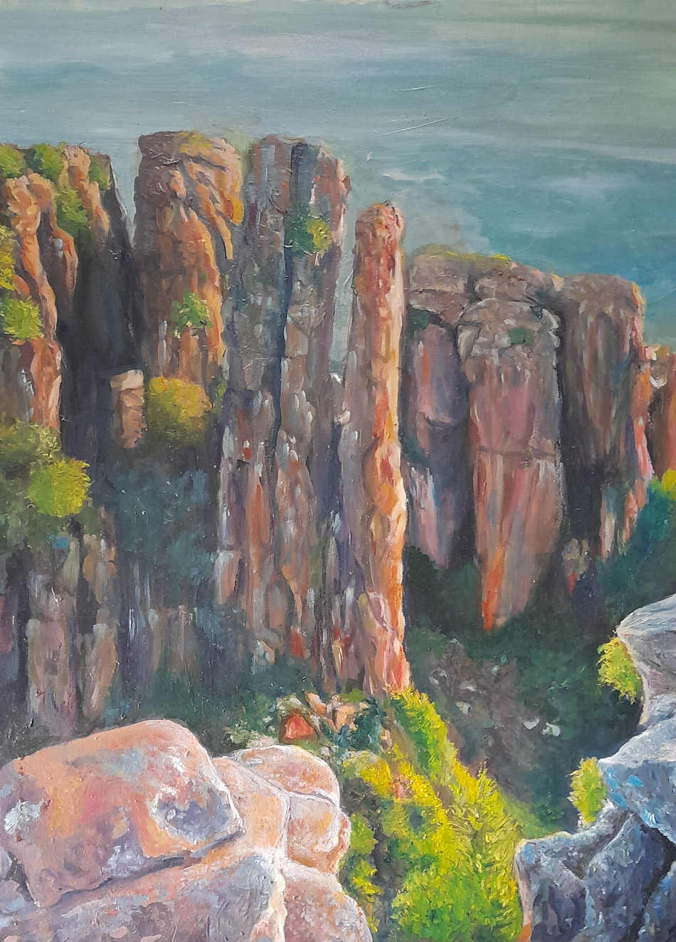 Original South African Landscape Oil Painting – " Valley of Desolation "